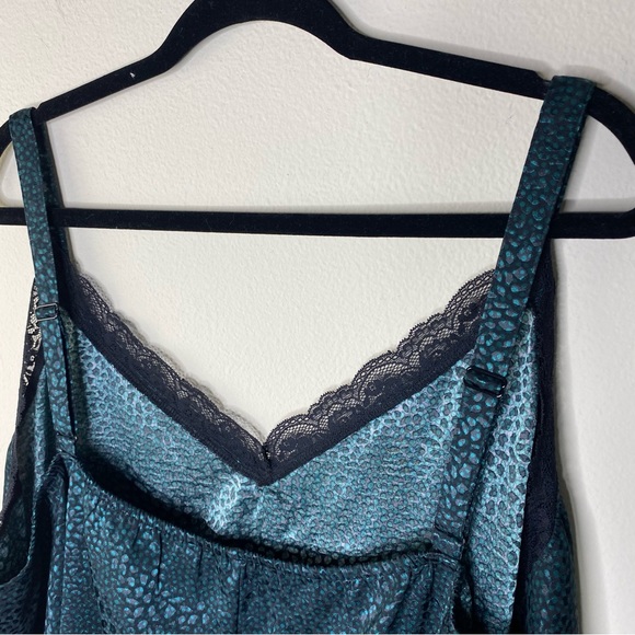 Lane Bryant Green Animal Print And Lace Women’s Camisole Size 24 - Picture 10 of 13